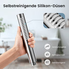 FEELSO Duschkopf Filter für Badezimmer, Hochdruck Wassersparender Handbrause mit AntiKalk Silikondüsen-ABS Chrom, Edelstahl Universal Shower Head für Baden und Spa