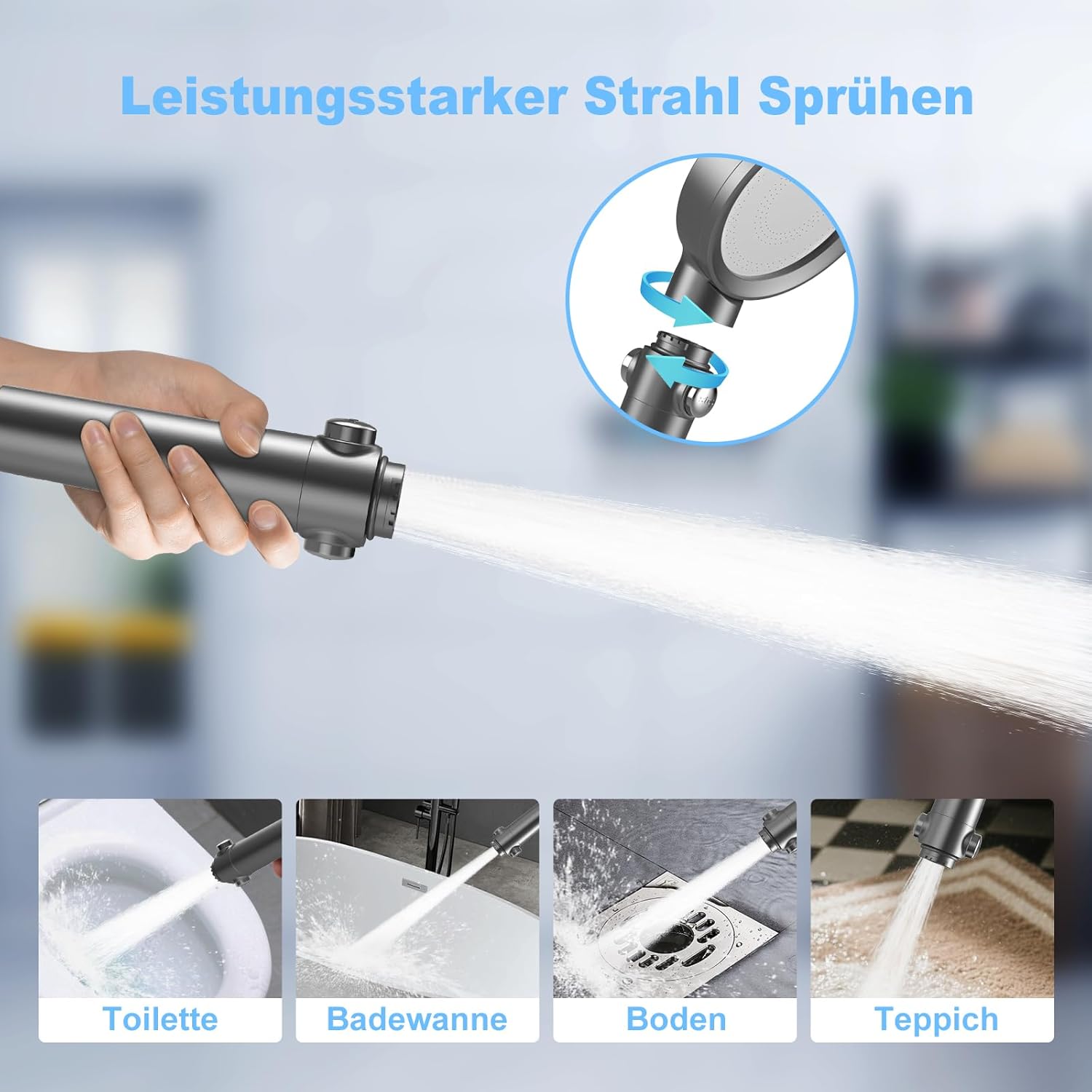 FEELSO Duschkopf mit Filter Gegen Chlor und Schwermetall für Hartes Wasser