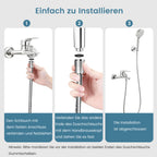 FEELSO Edelstahl Duschschlauch, Auslaufsicher, Universeller Standard G1/2, Langes Brauseschlauch für Anti-Explosions & Knickschutz & Hochdruckbeständig, Ersatz Shower Hose