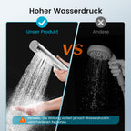 FEELSO Duschkopf Filter für Badezimmer, Hochdruck Wassersparender Handbrause mit AntiKalk Silikondüsen-ABS Chrom, Edelstahl Universal Shower Head für Baden und Spa