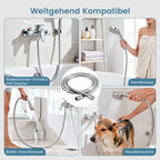 FEELSO Edelstahl Duschschlauch, Auslaufsicher, Universeller Standard G1/2, Langes Brauseschlauch für Anti-Explosions & Knickschutz & Hochdruckbeständig, Ersatz Shower Hose